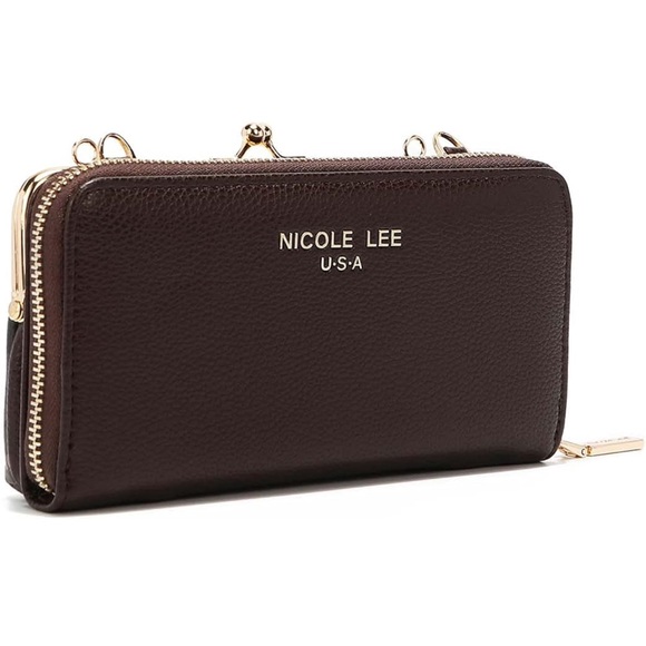 Nicole Lee Signature Kiss Lock Crossbody Wallet-Journey of Stephanie-RFID-NWT - Picture 6 of 9